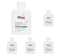 Sebamed Emulsione di lavaggio senza sapone da 50 ml, pratica dimensione da viaggio, pulizia senza sapone per pelli sensibili, rafforza la barriera della pelle, adatta per la pulizia di mani, viso e