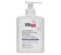 SEBAMED Emulsione di lavaggio senza sapone sale marino con dispenser da 200 ml, per una pulizia particolarmente delicata della pelle secca e sensibile, adatta per la pulizia di mani, viso e corpo