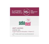 Sebamed Gel crema levigante anti-età, crema viso e crema antirughe per uomini e donne, con vitamina C naturale + complesso ialuronico a 3 volte, leviga la pelle sul 95% degli utenti,
