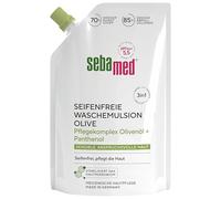Sebamed Ricarica per emulsione di lavaggio senza sapone, 400 ml, complesso di cura con olio d'oliva e pantenolo, pulizia senza sapone per pelli sensibili, adatto per la pulizia di mani, viso e corpo