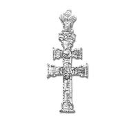 sebaoth Cruz Caravaca Argento Sterling 925 m - rilievo - Fabbricati e bendecidas en caravaca- diverse misure e Argento, cod. 7R-Plata