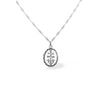 Sebaoth Medaglia croce di Caravaca benedetta con angeli, 23 mm + catena Singapore 45 cm, collo da donna, in argento Sterling