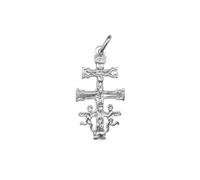 Sebaoth - Orecchini con Croce di Caravaca, benedetti, in argento sterling 925, con angioletti, in diverse misure e argento, cod. AGM-Plata