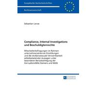 Sebastian Lenze Compliance, Internal Investigations und Beschuldigte (Tascabile)
