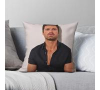 Sebastian Stan - Federa quadrata in poliestere, lino, velluto, con cerniera, decorativa, per divano