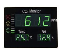 Seben HT-2008 Semaforo per contatore di CO2 con display XL LED per la misurazione dell'aria interna di anidride carbonica, umidità e temperatura