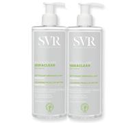 Sebiaclear acqua micellare | struccante, pulisce e purifica, elimina le impurità, contro l'eccesso di sebo, elimina il trucco impermeabile, adatto per pelli sensibili, confezione da 2 x 400 ml