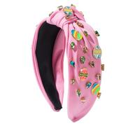 SeBneny Fasce per capelli con uova di Pasqua da donna, annodate con strass, fascia per capelli con strass e nodo, alla moda, accessori per capelli pasquali