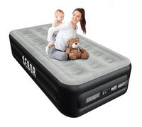 Sebor Materasso ad aria gemellare con pompa integrata da 45,7 cm, comodo materasso ad aria autogonfiante con pompa ad alta velocità, materasso gonfiabile resistente con borsa per gli ospiti, campeggio