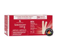Seboradin FORTE Fiale Anticaduta Capelli Donna e Uomo 28 x 5,5 ml | Routine Serale senza Risciacquo per il Cuoio Capelluto, Diradamento Visibile, Stempiatura, Post Parto e Cura Androgenetica