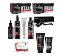 SEBORADIN Maria Black PRO Uomo - Fiale - Derma Roller - Siero Notte Antiurto Pelle Cavelu - Shampoo - Lozione - Scrub Pelle Cavelu - Crema Viso - Gel Doccia 2in 1 - Pro Care Complex