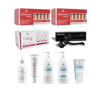 SEBORADIN Maria Red Set - Dermaroller - Ampoules Forte - Siero Fitocell - Siero Notte - Peeling Enzimatico - Shampoo - Balsamo Idratante - Crema Capillare