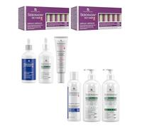 SEBORADIN Maria Set Blue - 2x Fiale Oily Hair - Siero e Shampoo Antiforfora - Pure Balance Balsamo Shampoo e Siero - Peeling per Cuoio Capelluto