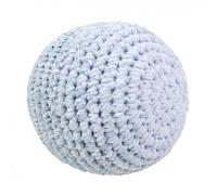 Sebra Baby Ball Sonaglino 100% Cotone Uncinetto Celeste 12 CM Con Campanelle