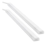 SEBSON® 2x LED sottopensile con interruttore e prese, luce cucina, 50cm, 8W, 700 lumen, bianco neutro 4000K, 230V, IP20, 24x13x500mm