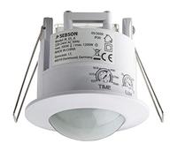 SEBSON 2x Rilevatore di Movimento da Incasso per interni, Montaggio a soffitto, LED adatto, programmabile, Sensore Infrarossi, Portata 6m/360°