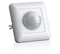SEBSON 2x Rilevatore di Movimento Interno IP20 - Montaggio a Parete, Adatto ai LED, Sensore di Movimento Infrarossi per Luci, Programmabile - Portata 10m/190°, 3 fili, 60x49x32mm
