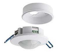 SEBSON 2x Rilevatore di Movimento per Luci 220V Interni, Montaggio ad Incasso e Superficie a Soffitto, LED adatto, programmabile, Infrarossi Sensore, 8m / 360°