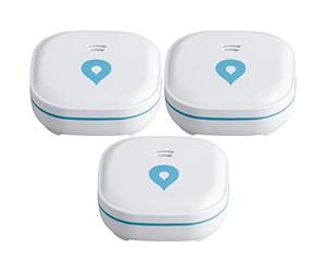 SEBSON 3x Rivelatore d'acqua Mini 60x60x24.2mm, batteria lungo termine 10 anni, Sensore di allarme perdite di acqua, Anti Allagamento, senza fili