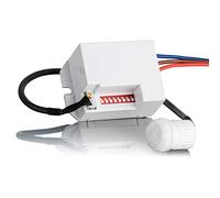 SEBSON 4x Mini Rilevatore di movimento da incasso per interni, Montaggio a soffitto, LED adatto, programmabile, Sensore Infrarossi, Portata 6m/360°
