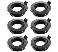 SEBSON Faretto da Incasso incl. Portalampada GU10 - Foro di Montaggio ø75mm (min. 73mm, max. 77mm) - Faretti da Soffitto Orientabile ø84mm - Set di 6