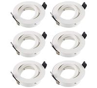 SEBSON Faretto da Incasso incl. Portalampada GU10 - Foro di Montaggio ø75mm (min. 73mm, max. 77mm) - Faretti da Soffitto Orientabile ø84mm - Set di 6