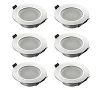 SEBSON Faretto da Incasso per Bagno IP44 incl. Portalampada GU10 - Foro di Montaggio ø70mm (min. 67mm, max. 83mm) - Faretti da Soffitto ø90mm - Set di 6