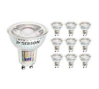 SEBSON Lampadina LED GU10 5W - Set da 10-380lm, Bianca Calda 3000K