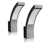 SEBSON LED Applique da Esterno IP65-2 Pezzi - Lampada da Parete Antracite 15W 1.100lm Bianco Freddo 5.800K - Luce Esterna 250x176x65mm