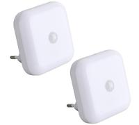 SEBSON Luce Notturna LED con Rilevatore di Movimento - Set da 2 - Sensore Crepuscolare, Dimmerabile - Sensore a Infrarossi 3m/120°, Bianco Caldo 2.700K