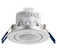 SEBSON Rilevatore di Movimento da Incasso, Soffitto Montaggio, LED adatto, programmabile, Infrarossi Sensore, Portata 3-8m/360°, orientabile