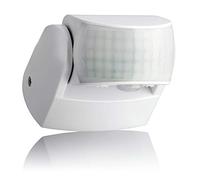 SEBSON Rilevatore di Movimento Esterno IP65, Montaggio a Parete, LED adatto, programmabile, 12m / 180° - 3m / 360° Sensore Infrarossi con 2 sensori