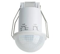 SEBSON Sensore Movimento Esterno da Incasso - Rilevatore di Movimento IP54 - Foro di Montaggio a Soffitto Ø45-48mm - Sensore PIR programmabile 3 fili