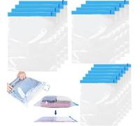 Sebudion 14 sacchetti sottovuoto per vestiti, sacchetti sottovuoto da arrotolare, sacchetti vacuum per vestiti, sacchetti sottovuoto per abiti da viaggio e stoccaggio (3 misure, 35 x 50/40 x 50/40 x