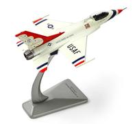 SEBUNAS 1/100 Scala F-16C Fighting Falcon Fighter Jet Modello US Air Force Air Force Air Demonstration Squadron (Thunderbirds) Aereo Militare Miniatura Metallo Diecast Modello Kit per Collezione