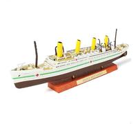 SEBUNAS 1/1250 HMHS Britannic Cruise Ship Model Classic Alloy Metal Die-Cast Boat Model Legendary British Cruise con espositore in venature del legno Adatto per collezione o regalo per adulti