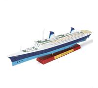 SEBUNAS 1/1250 SS Norway Cruise Ship Model Classic Alloy Metal Die-Cast Boat Model Legendary Norwegian Cruise Line con espositore in venature del legno Adatto per collezione o regalo per adulti