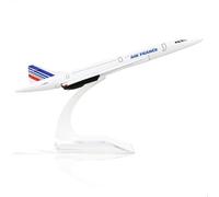 SEBUNAS Concorde in scala 1/400 modello di aeromobile di linea Supersonic Air in miniatura per la Francia Metallo Diecast Airplane Model Kit per adulti appassionati di aviazione collezione e regalo