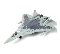 SEBUNAS Kit modello di aereo da caccia SU-57 in scala 1:72 militare in plastica, modello di aereo da assemblaggio rapido con supporto regalo (31 pezzi)