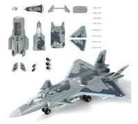 SEBUNAS Kit modello J20 Stealth Fighter Jet in plastica Millitary Jet Assemblea modello di aereo con supporto da collezione o regalo per adulti e bambini (26 pezzi)
