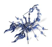 Sebunas Mechanical Scorpion King Blue 3D Metal Puzzle Kit Modello di metallo 3D Modello di assemblaggio meccanico Adatto per adulti e adolescenti, migliora le capacità pratiche