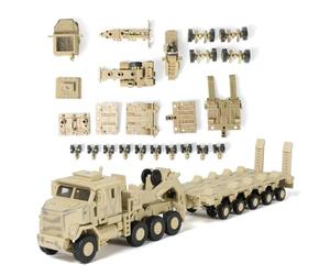 SEBUNAS Oshkosh M1070 Schwerlast-Panzertransporter in scala 1/72, kit di modellismo in plastica da assemblare rapidamente (Deserto), come decorazione da collezione, giocattolo regalo per bambini (124