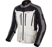 Seca Discovery Giacca tessile da moto, nero/grigio/bianco, Taglia 3XL