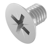 SECCARO Confezione da 20 viti a testa svasata M4 x 6 mm in acciaio inox V2A VA A2 DIN 965 Phillips PZ Filettatura completa