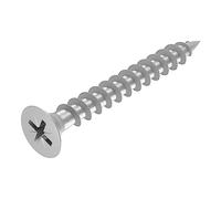 SECCARO Confezione da 200 viti per pannelli truciolari 5 x 45 mm in acciaio inossidabile V2A VA A2 con filettatura completa, cruciforme/PZ