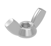 SECCARO Dado ad ala M6, acciaio inox V2A VA A2, DIN 315, forma americana, 20 pezzi