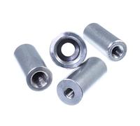 SECCARO Manicotto di riduzione M10 a M12, acciaio inox V2A VA A2, versione rotonda, due diverse filettature interne, 5 pezzi