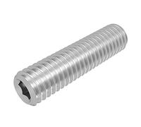 SECCARO Perni filettati con attacco conico M10 x 40 mm, in acciaio inox V2A VA A2, DIN 913/ISO 4026, esagonali, 20 pezzi