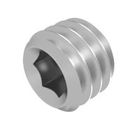 SECCARO Perni filettati con attacco conico M4 x 3 mm, in acciaio inox V2A VA A2, DIN 913/ISO 4026, esagonali, 20 pezzi