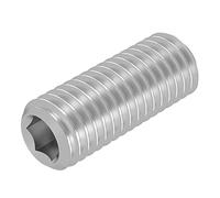 SECCARO Perni filettati con attacco conico M6 x 14 mm, in acciaio inox V2A VA A2, DIN 913/ISO 4026, esagonali, 20 pezzi